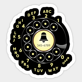 Retro Rotary Dial Sticker